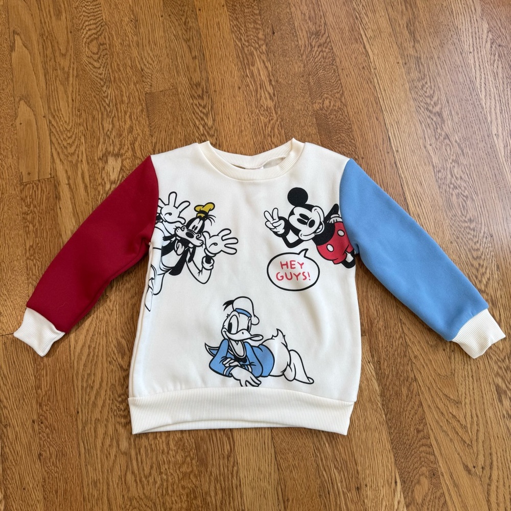 4/$20 Disney Kids' Mickey & Friends Goofy & Donald Colorblock Sweatshirt 2t NWOT